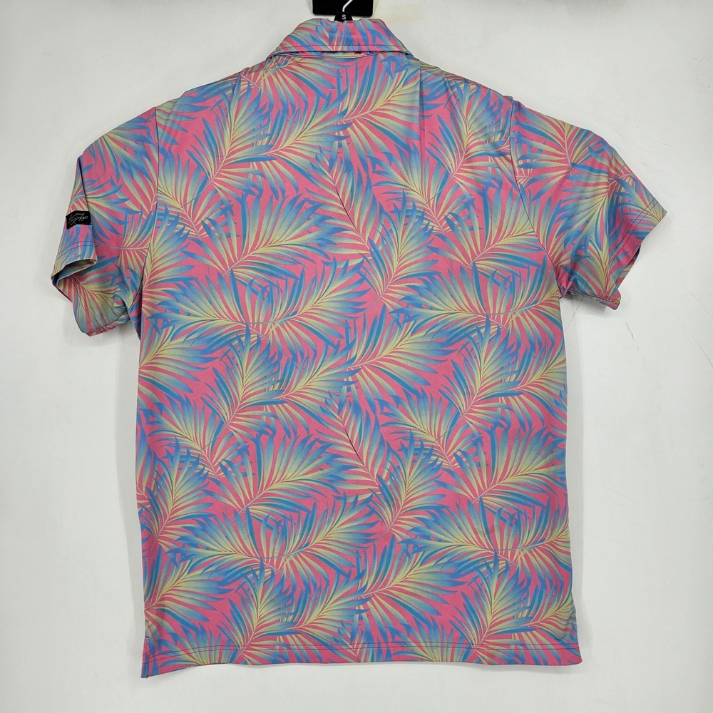Sunday Swagger Shirt Mens Large Floral Hawaiian Golf Vibrant Short Sleeve - Picture 4 of 10